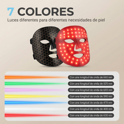 Máscara Facial LED con Luz Roja – Cuida tu piel desde casa